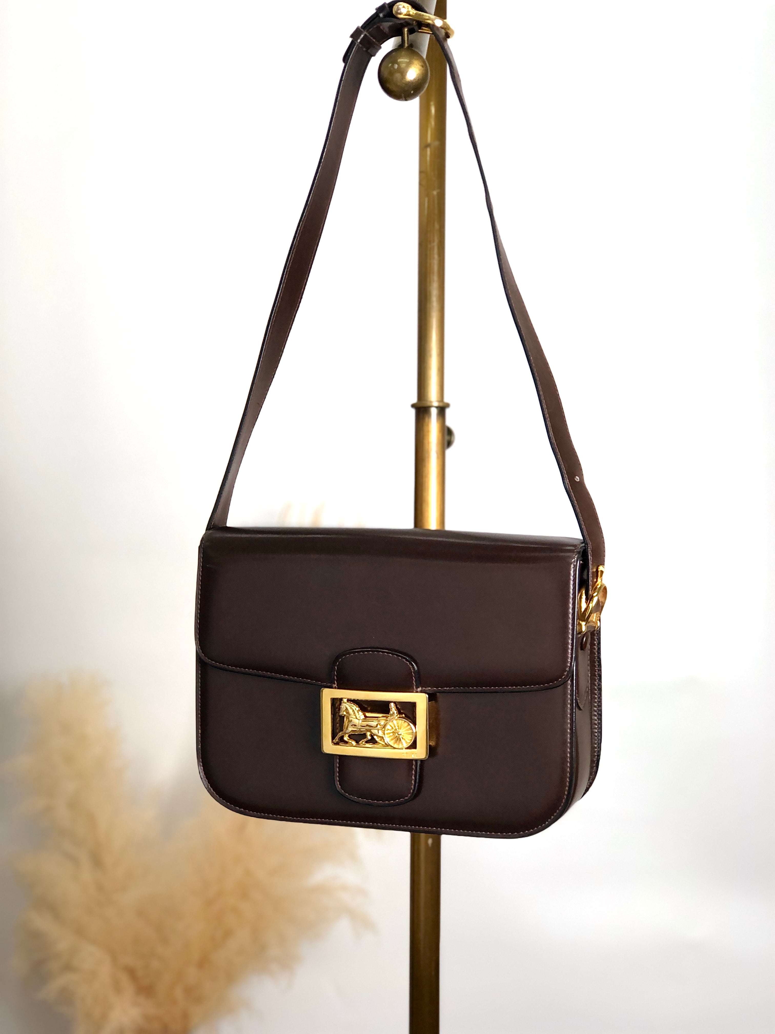 CELINE セリーヌ ショルダーバッグ ブラウン 馬車 ホースキャリッジ