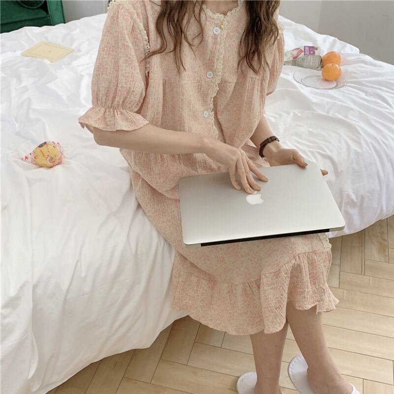 フローラルレディースサマールーズレース薄手 夏物 花柄 萌量不足40823799004