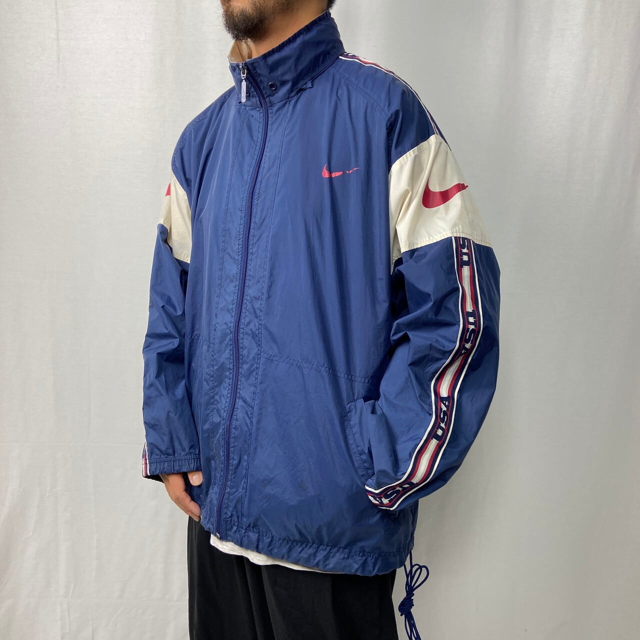 90年代 NIKE ナイキ USA ナイロン トラックジャケット メンズXL相当