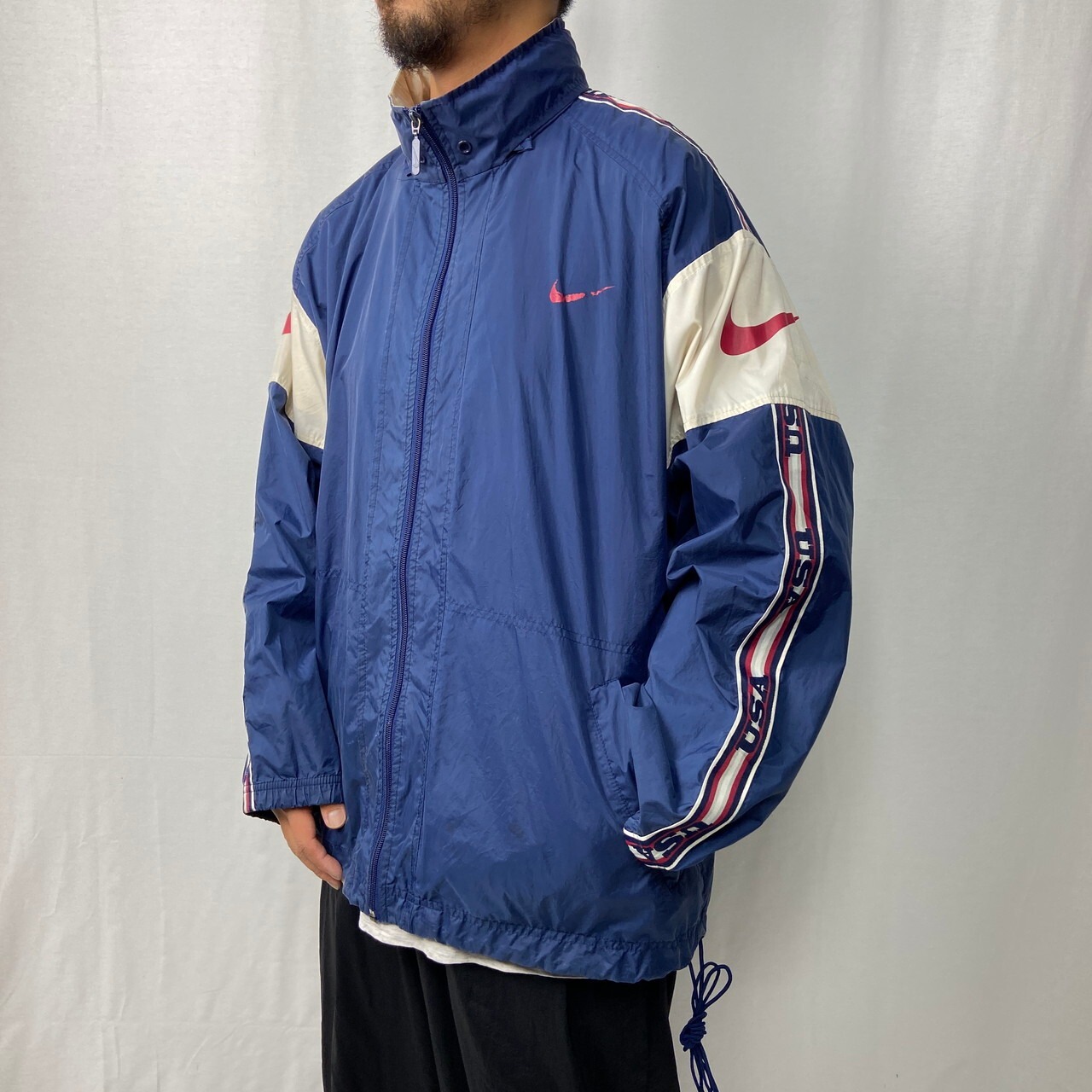 90年代 NIKE ナイキ USA ナイロン トラックジャケット メンズXL相当 