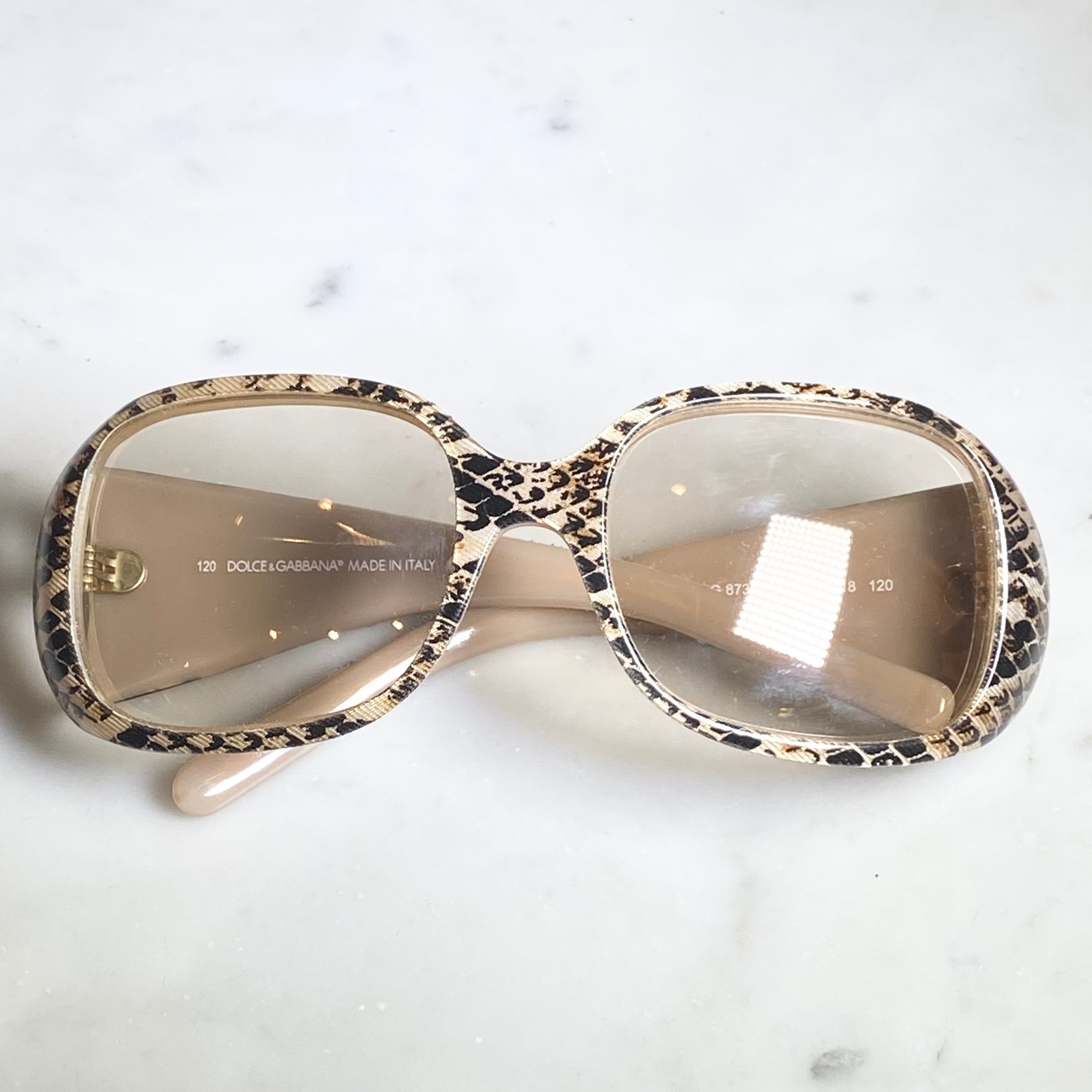 DOLCE&GABBANA animal pattern glasses “873S”