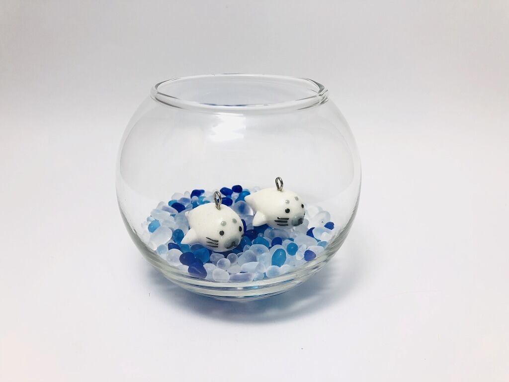 まぁるい「あざらし」のキーホルダー／ストラップ | タクミン工房