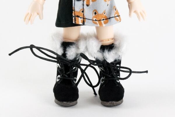 ドール靴 1/6 オビツ11 ロングブーツ SBB020BLK MW - 画像3