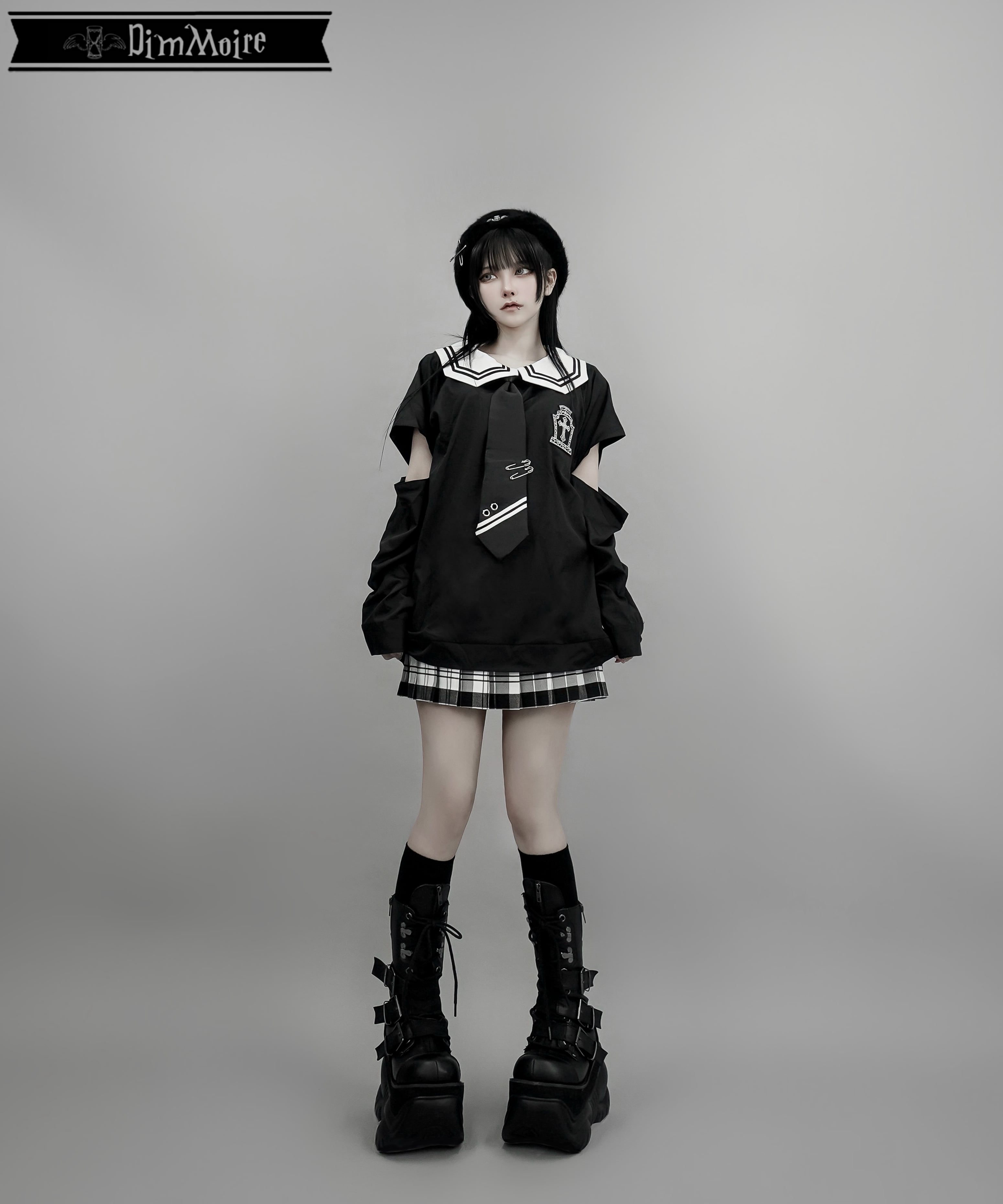 ディムモアールGothicセーラーシャツ 直送商品 高評価アイテム Gothicセーラーシャツ【Black