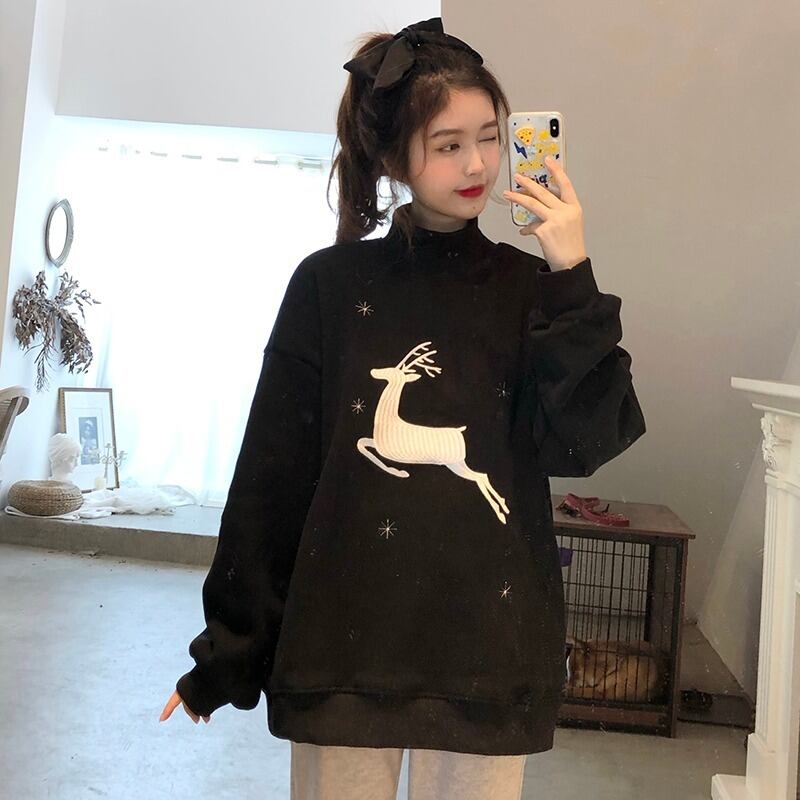 ホワイトセーター ベルベットスタイルシャツ トップス カラー YY-ファッション1887324485