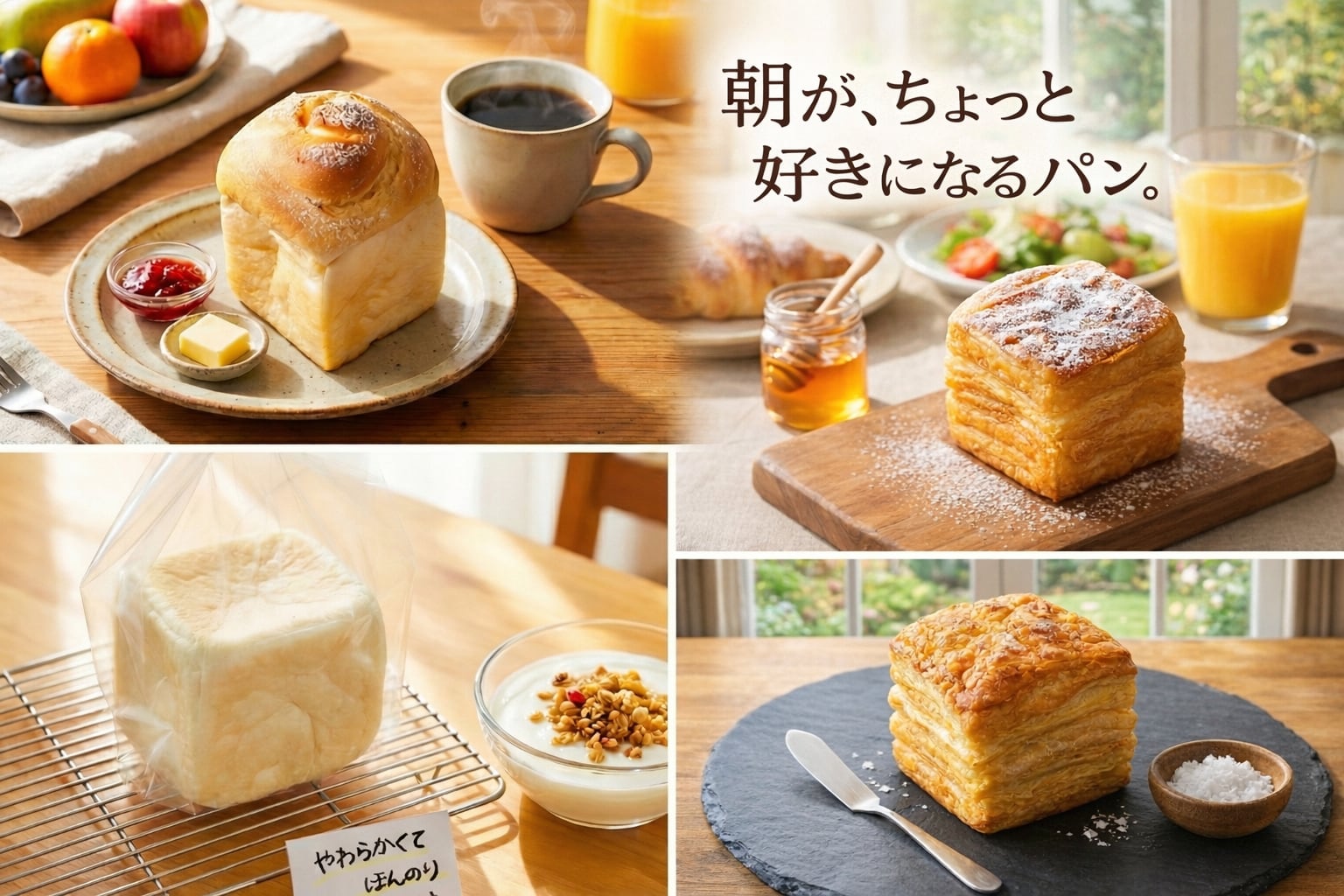 朝食用キューブパンセット（プレーン）｜1日の始まりが楽しみになる