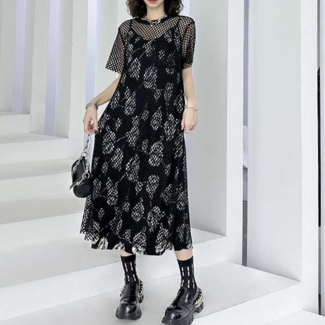 Mesh Long Tops ✖️ One Piece【00442】