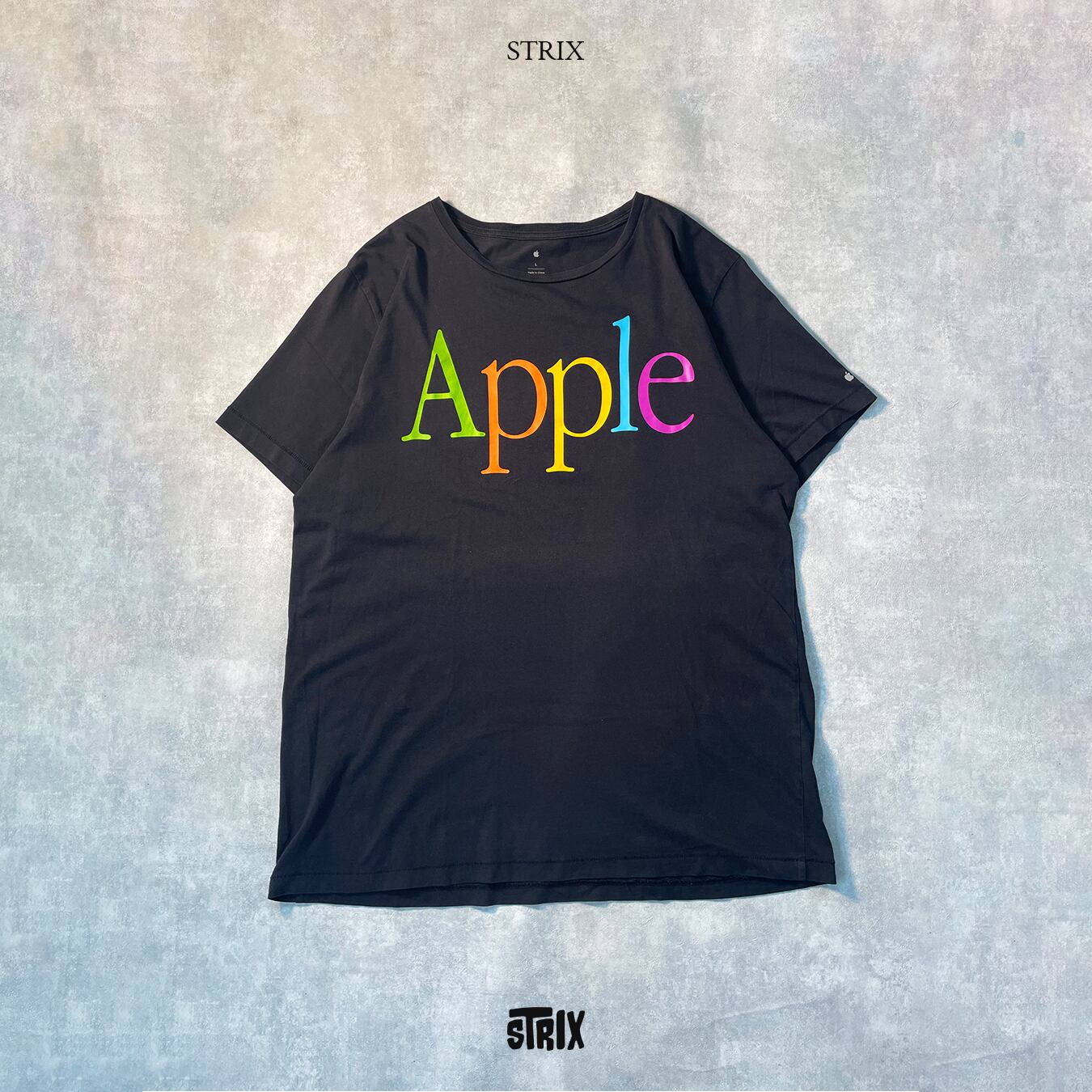 Apple】 Apple本社限定 レインボーロゴ Tシャツ シングルステッチ