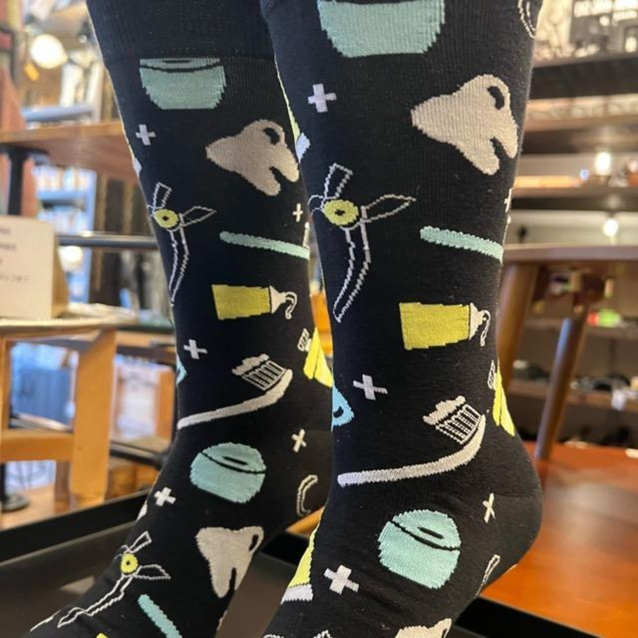 TOPANGA SOCKS Men's　Dentist　靴下　メンズソックス　歯医者　歯　足元ファッション　プチギフト