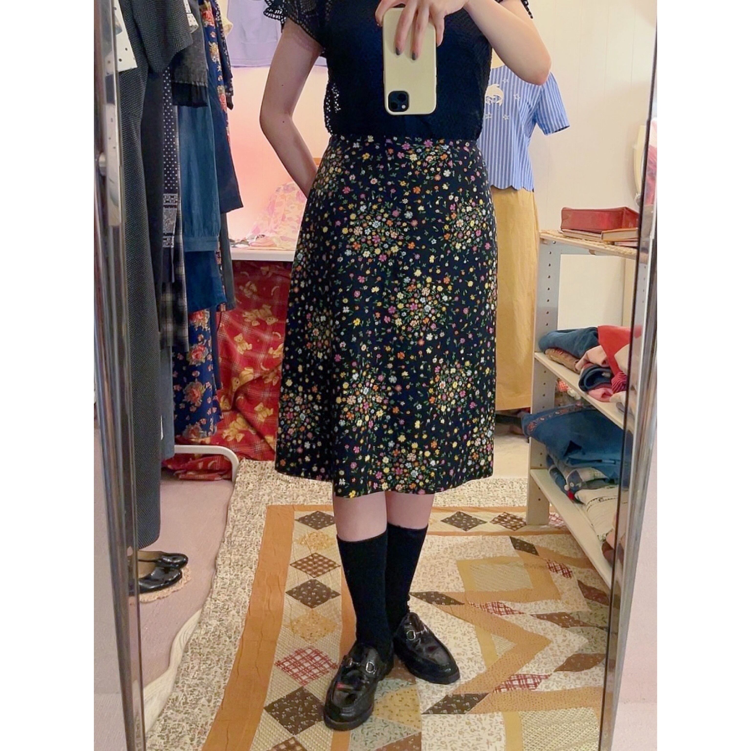 mini colorful flower skirt