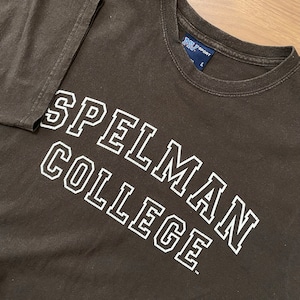 【MVSPORT】カレッジ スペルマン大学 アーチロゴ Tシャツ spelman college L US古着