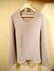 レア8万◆ANN DEMEULEMEESTER アンドゥムルメステール MENS ローゲージ Vネック ニット セーター XS ピンクベージュ◆