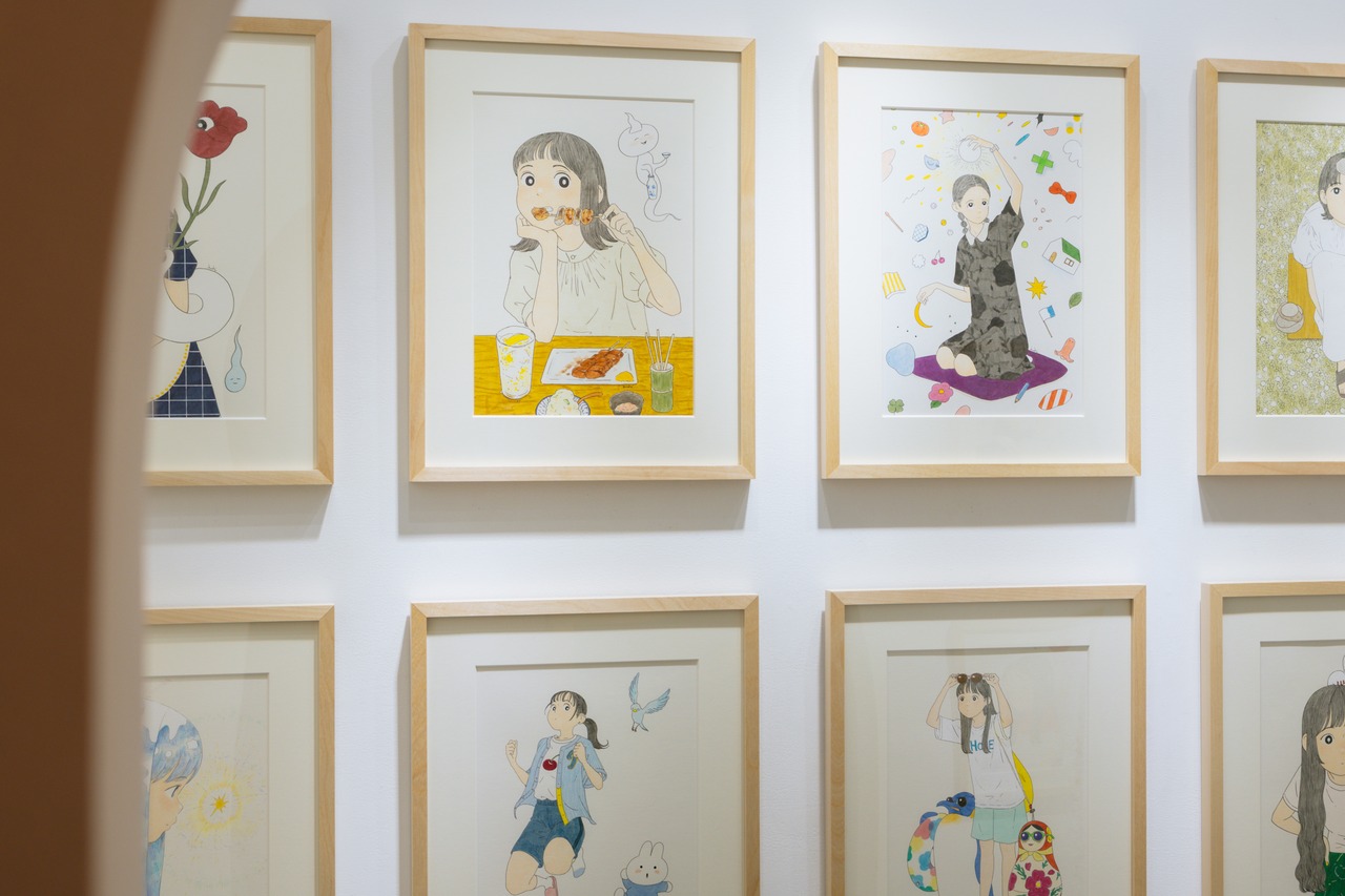< あわい > 原画作品（額付き）「読書から広がる。」