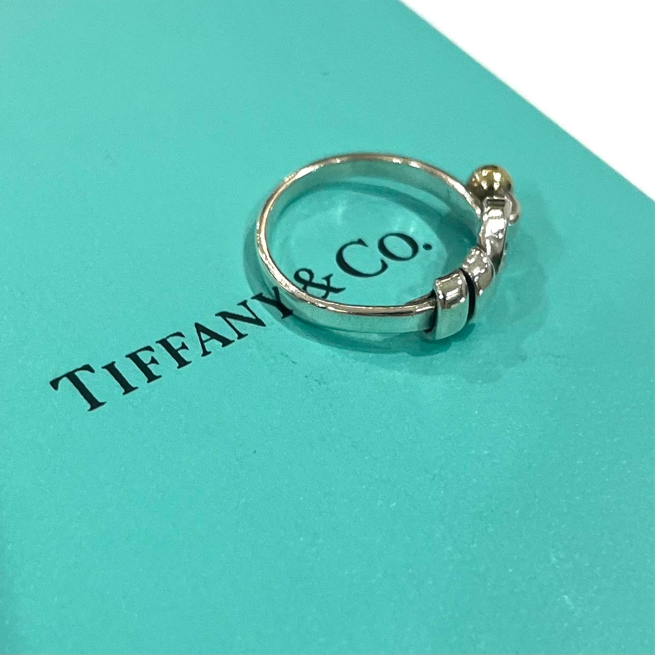 Tiffany ティファニー ツイスト リング 指輪 925 750 コンビ TIFFANY&Co.（ティファニー） ツイストシグネチャーリング・指輪/Sv925