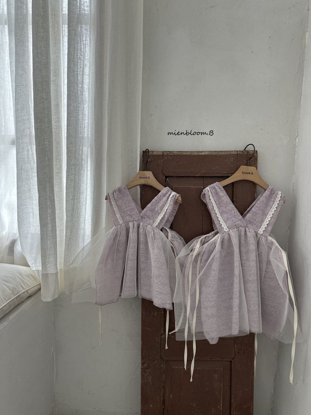 予約 KIDS - Fleece Princess One Piece [ mienbloom.B ]