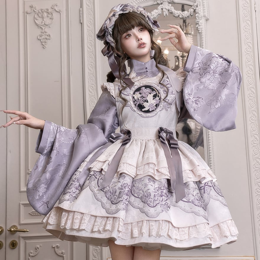 和ゴシック 羽織 花柄ジャカード×広袖 中華風メイドデザイン｜WithU