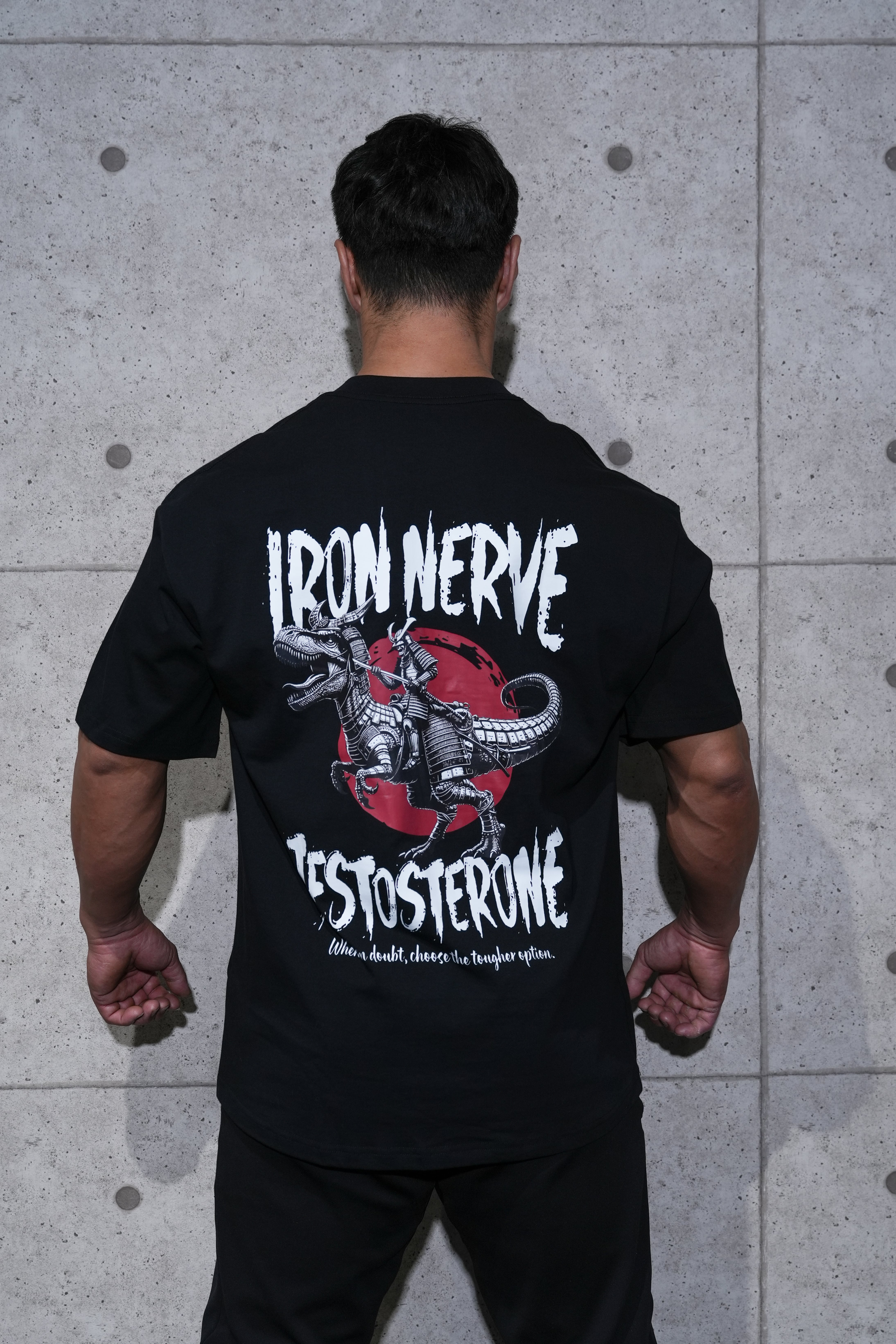 数量限定】IRON NERVE × TESTOSTERONE TEE(Black) | TESTOSTERONE