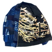 【bomber58】再構築ボンバー Msize Kimono × indigo MIX BOMBER JACKET