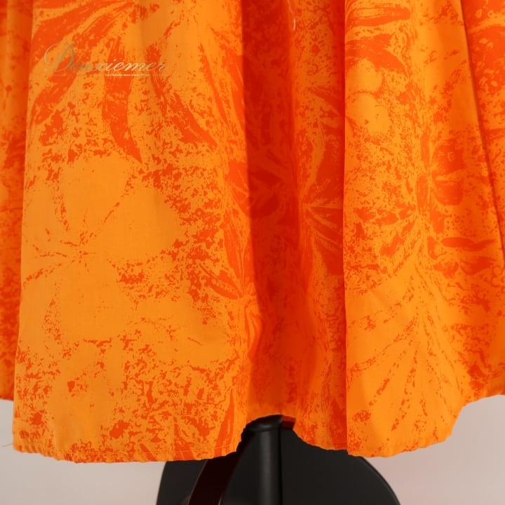 フラダンス 衣装 ワンピース ドレス オレンジ系 Rainbow Hawaii フラ