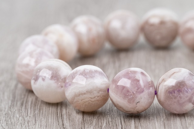 ◆一点物◆クレイジーレースアゲート（アメジスト） 13.5mmブレスレット