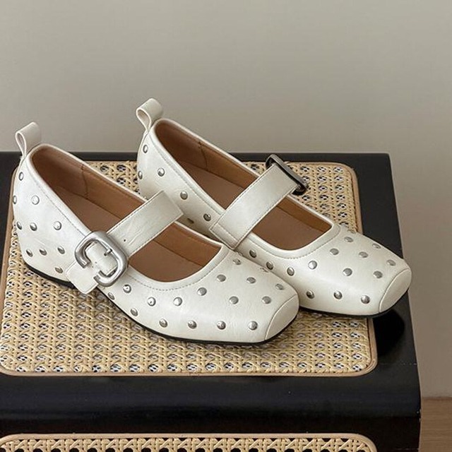 全3色/Studs strap pumps　M1357