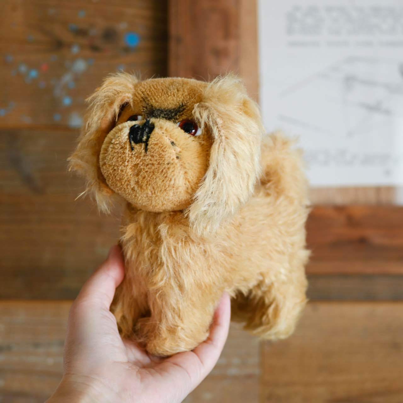 【 VINTAGE 】おちゃめなイヌのぬいぐるみ Calme |ヴィンテージ インテリア 雑貨屋