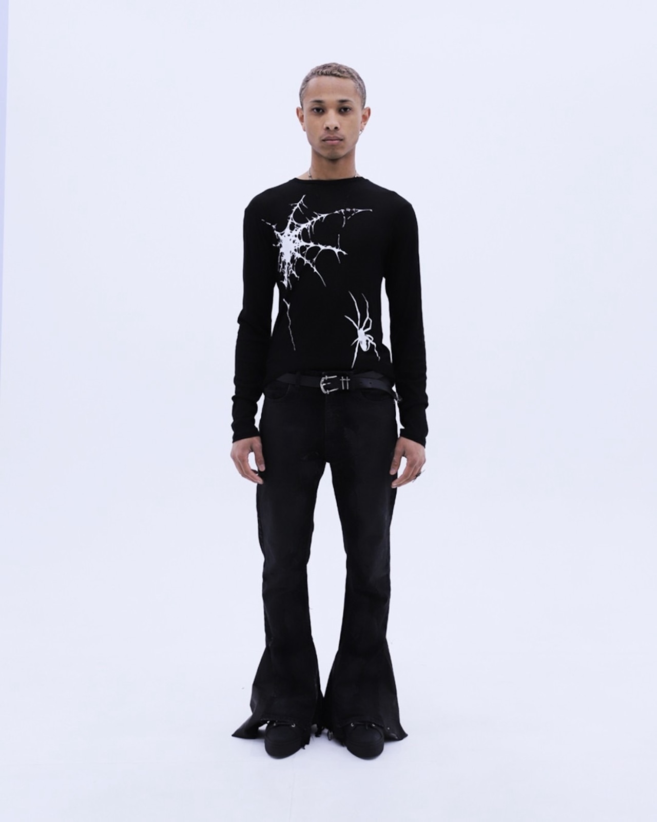LAST NEST / spider web see-through LS t-shirts