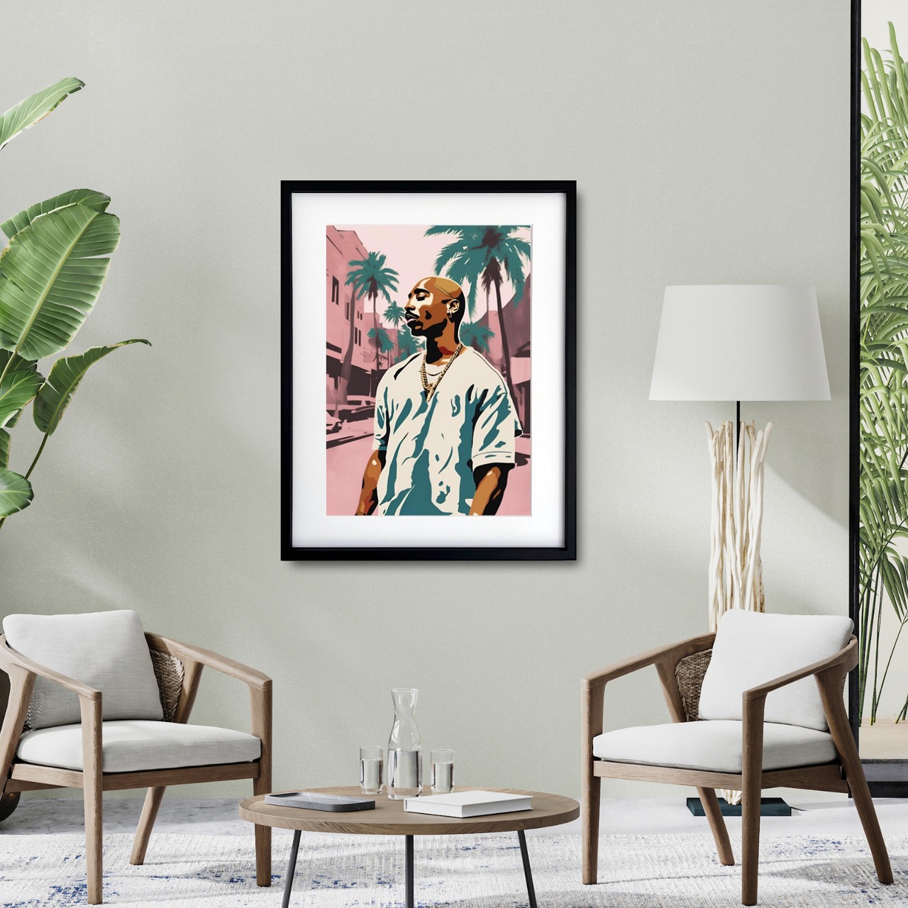 California Love ⅲ｜2Pacをモチーフにしたストリートアートポスター｜音楽好きの部屋に合うモダンデザイン｜A3ポスター