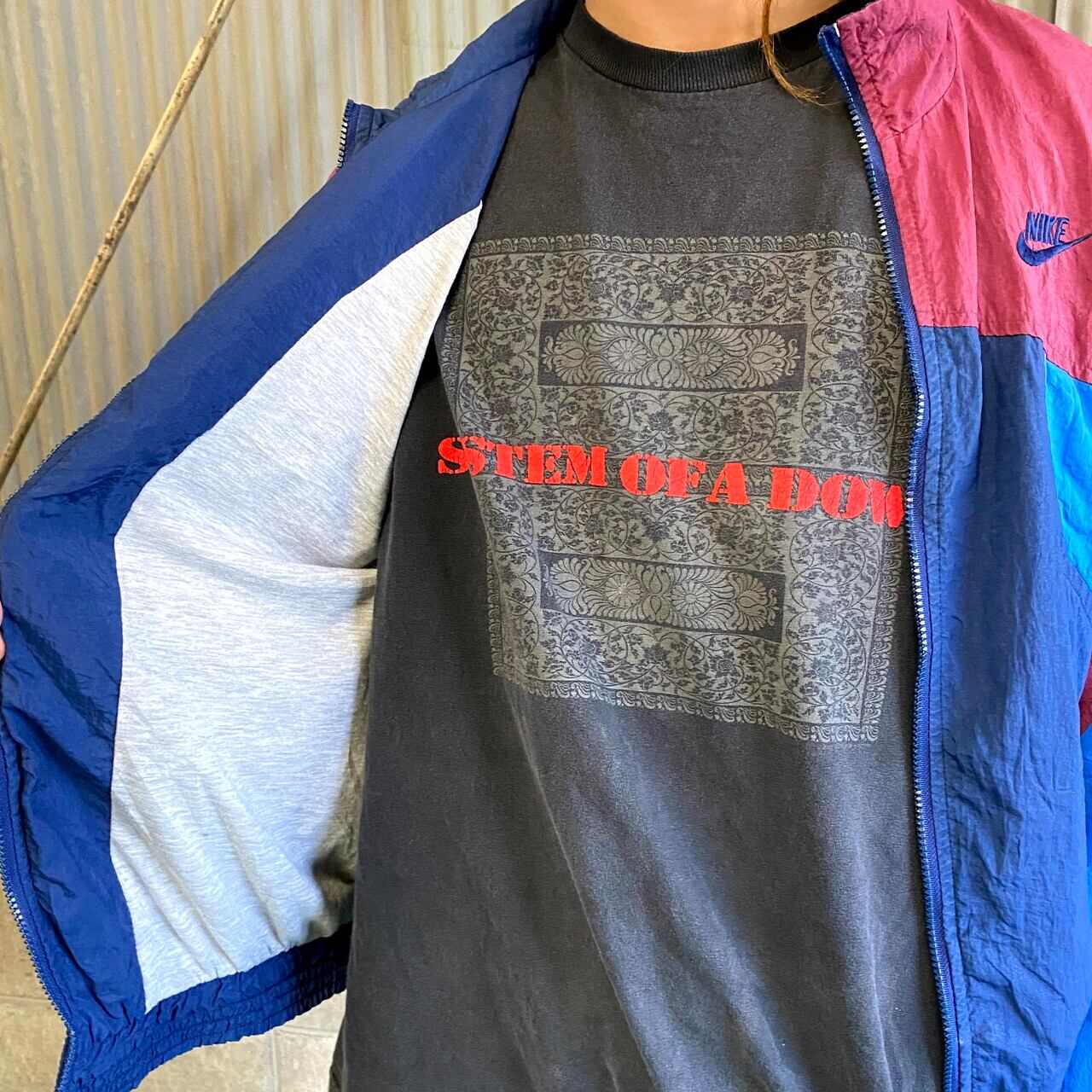 90年代 銀タグ NIKE ナイキ ナイロンジャケット メンズM-L相当 古着