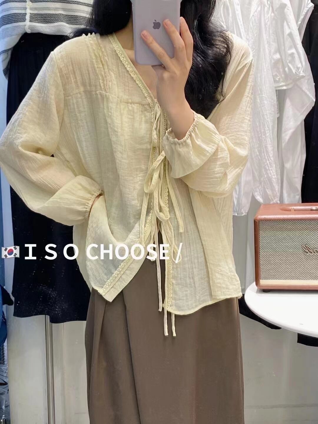 リボン付きブラウス　AJ22085-118