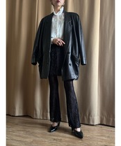 classical design ruffle neck shirt-4515-2