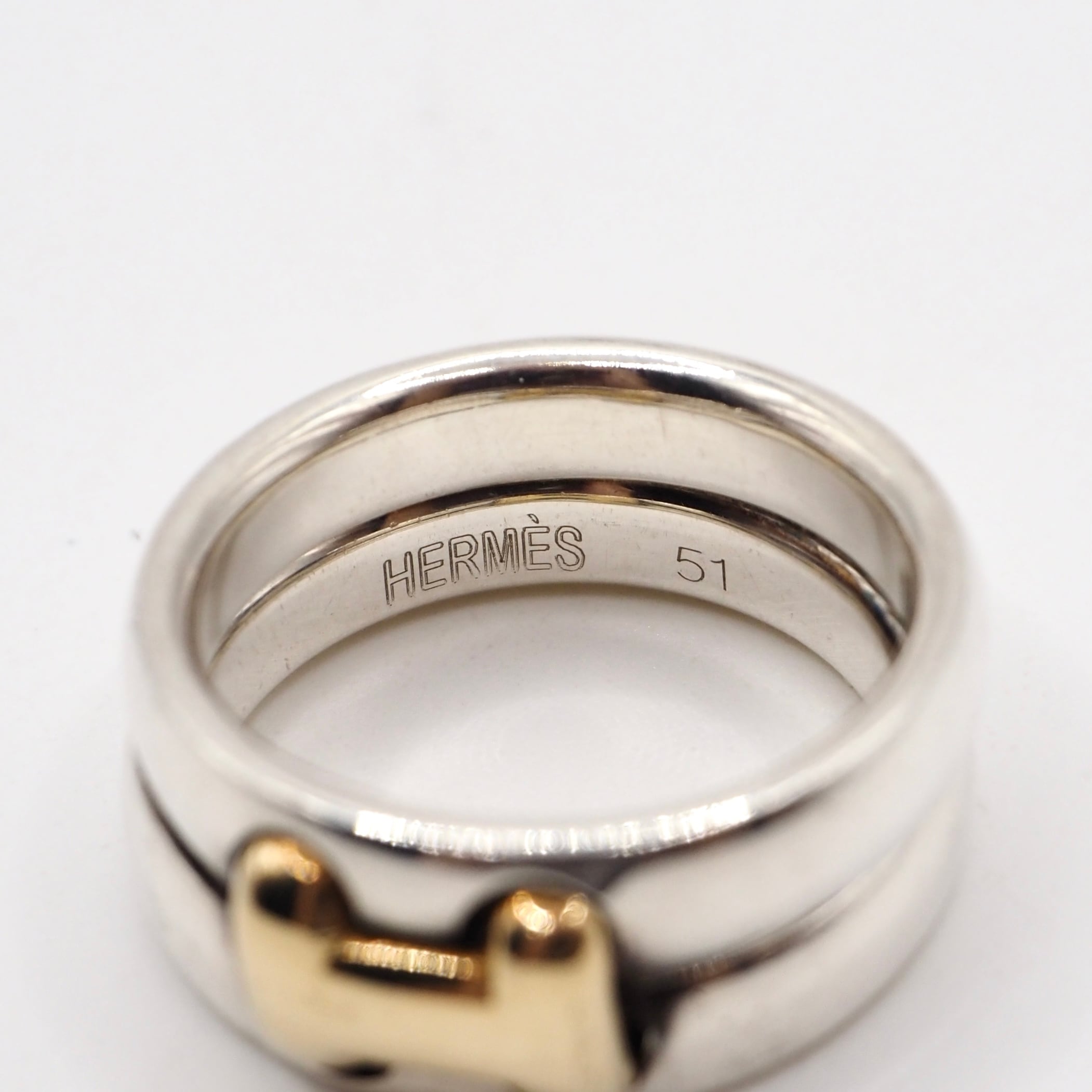 HERMES 約10号 オランプリング シルバー925 K18 エルメス | 2122TOKYO