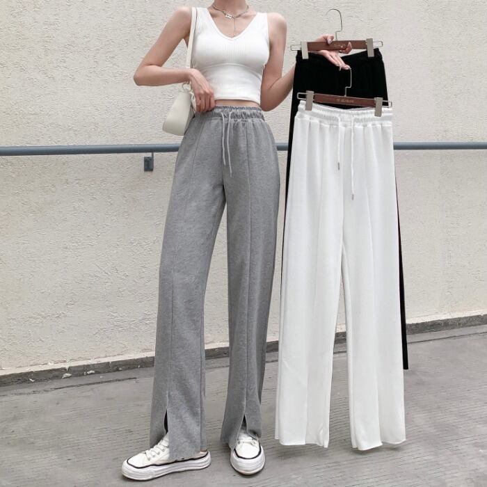 パンツ スタイルスタンダードワイドレッグハイウェストウェスト レトロ ワイドパンツ ドラファッションホール53820209412