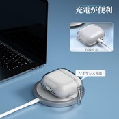 UrbanPulse AirPods 4 用 ケース AirPods 第四世代 ケース TPU製保護カバー 全面保護 耐衝撃 紛失防止 落下防止 傷つきにくい 防水 防塵 黄変防止 装着充電可能 カラビナ付き Airpods4 対応 保護カバー (透明な黒)