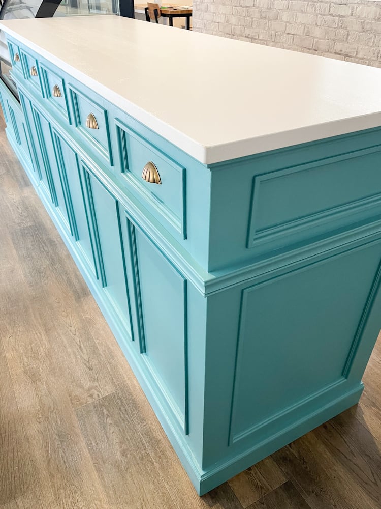 ケーキ屋さん向けショーケースカウンター59 （ブルー・オーダーメイド