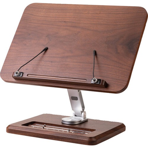 ブックスタンド カレンダー付 木製 パソコンスタンド 本用品 パソコン用品 スタンド デスクトップ用