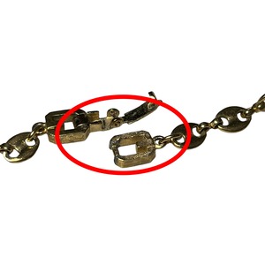 vintage GIVENCHY gold color metal anchor chain necklace
