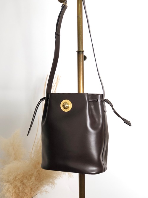 CELINE セリーヌ スターボール ショルダーバッグ ブラウン 巾着 vintage ヴィンテージ オールド 4nhtxx