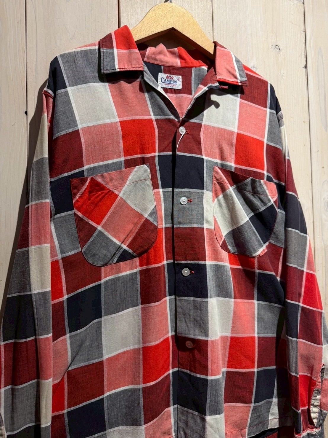 a.k.a.C.a.k.a vintage】50's〜60's “Campus” Vintage L/S Open Collar