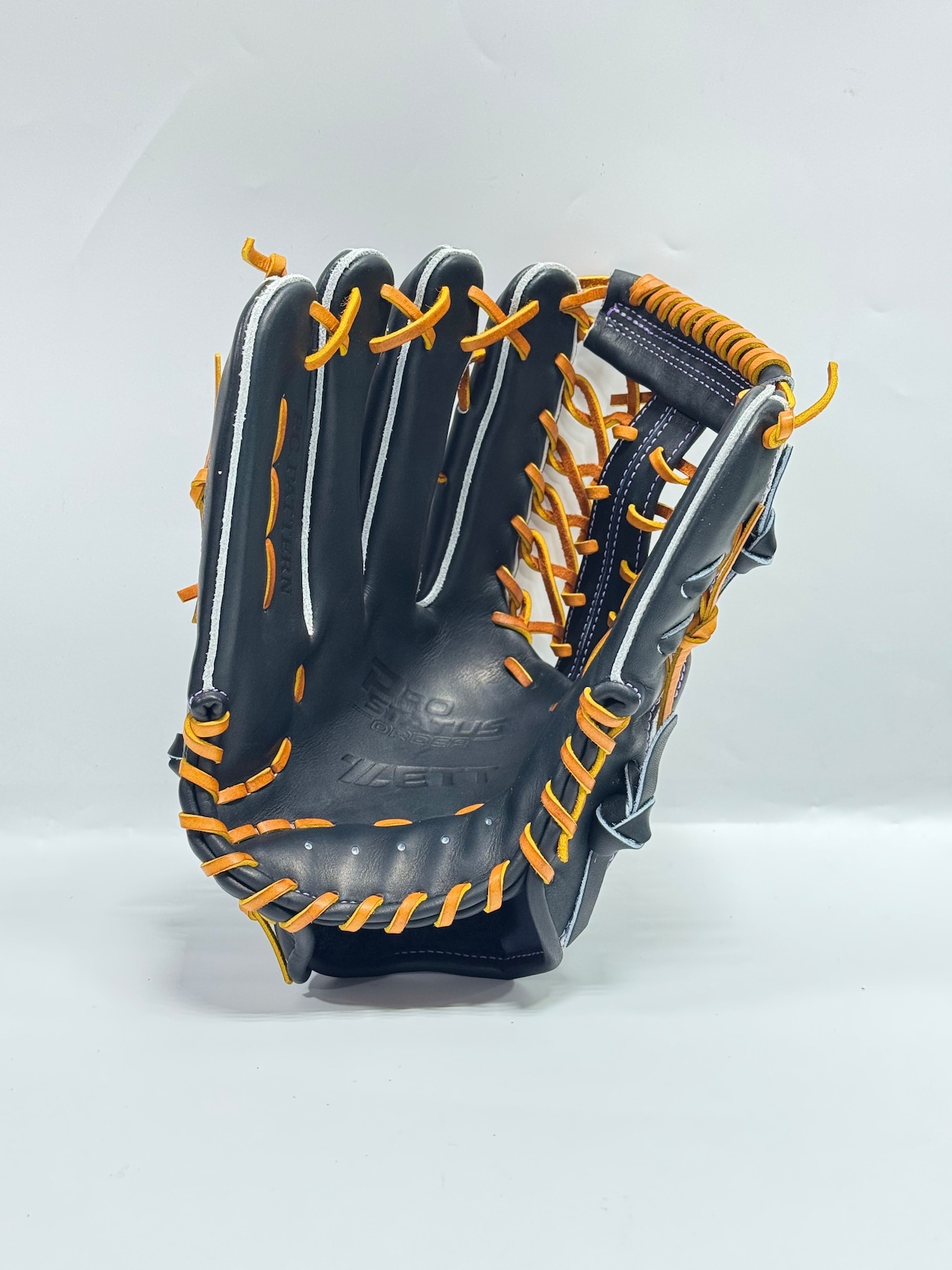 ZETT PROSTATUSーゼットプロステイタス michii supreme order 硬式グローブ ゼットミチイオリジナルグラブ 左投げ用 277型 佐野モデル ナイトブラック×ライトパープル 82・画像7