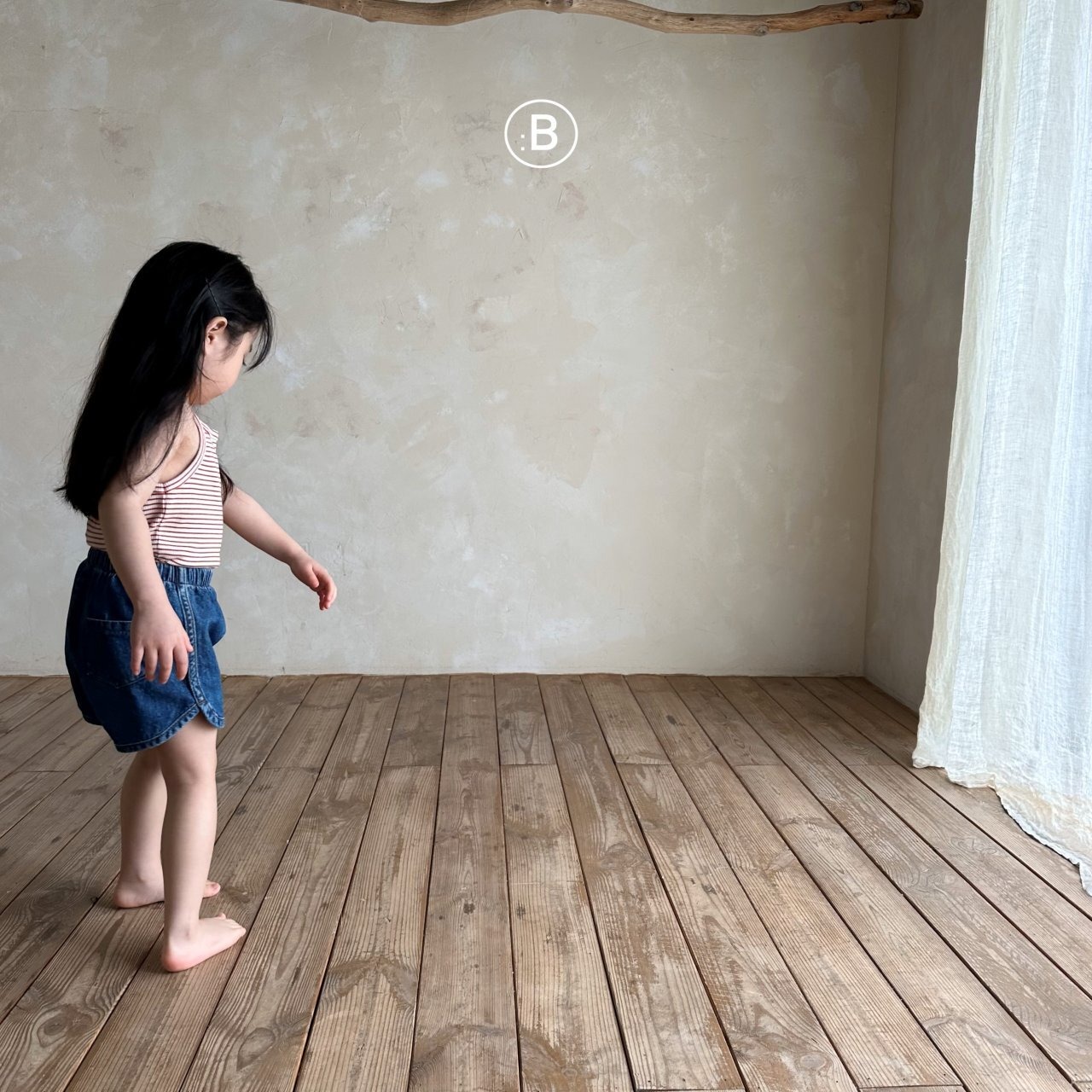 【Bella bambina】デニムランニングパンツ 80~120cm  インディゴ - 8