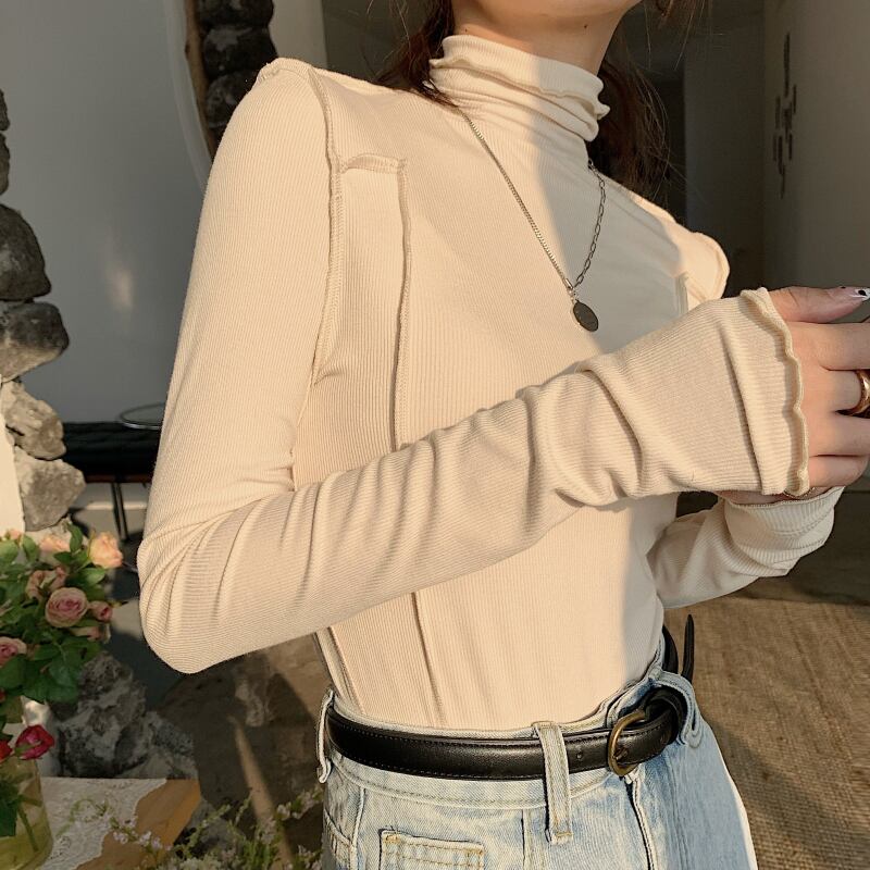 Tシャツ シャツ スプリングカラートップス ロング 春物 ブラックストロベリース6959659394