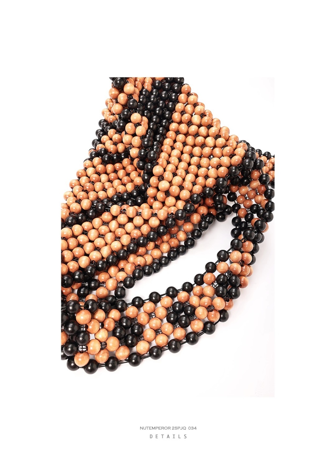 NUTEMPEROR Quip Project 034 Hand-Beaded Wood Tote