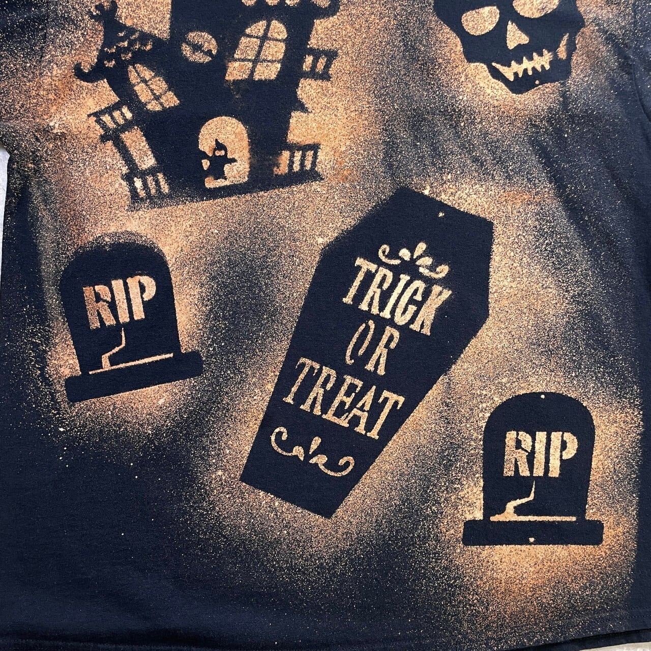 ハロウィン ホラー ブリーチ グラフィックTシャツ メンズXL スカル