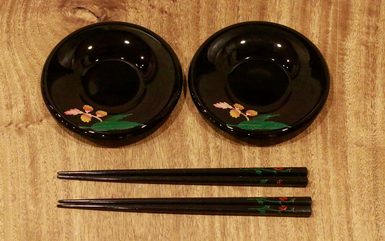 琉球漆器「コースター 2枚」「お箸 2膳」 | 土〜夢 公式SHOP