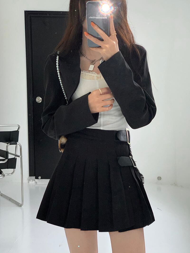 ブラックショートジャケット レディーススプリングカラースリム 春物 ピュア ドラファッションホール33214733952