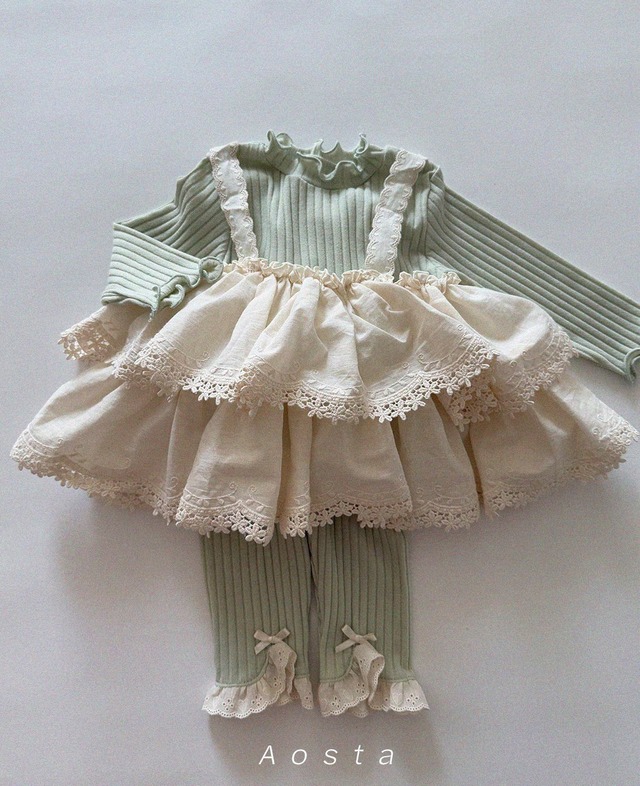 〘即納〙Aosta / Lace Tiered Blouse