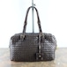 .BOTTEGA VENETA MESH LEATHER BOSTON BAG MADE IN ITALY/ボッテガヴェネタイントレチャートレザーボストンバッグ2000000051215