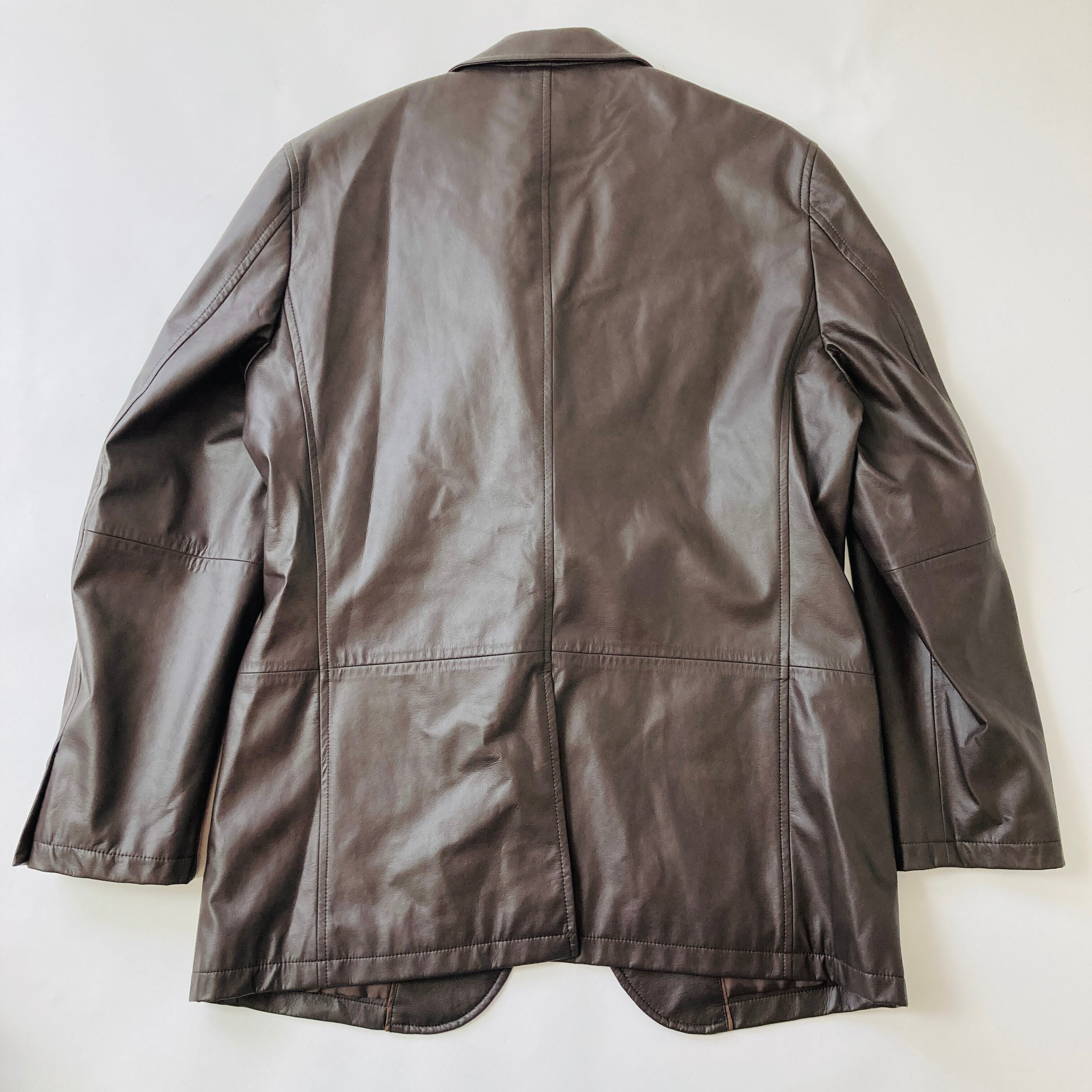 Used】DURBAN アマレッタ 高級人工皮革 レザーテーラードジャケット