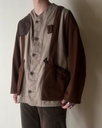 60s 10X Poly×Rayon No-Collar Shooting jacket